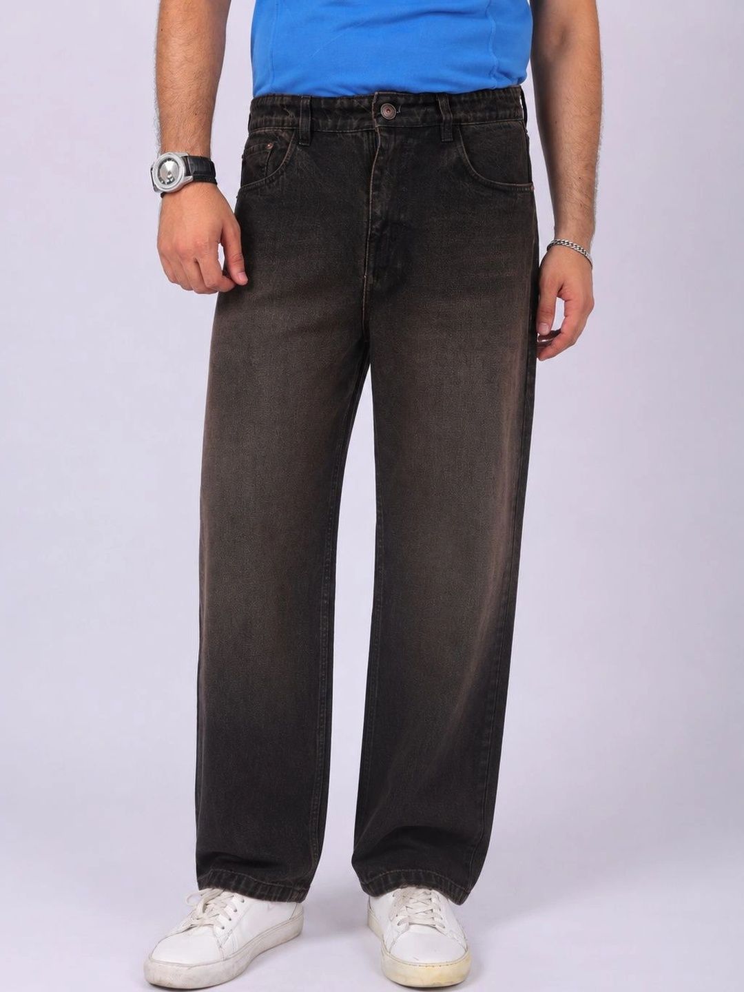 by2Men Men Wide Leg Mid-Rise Jeans