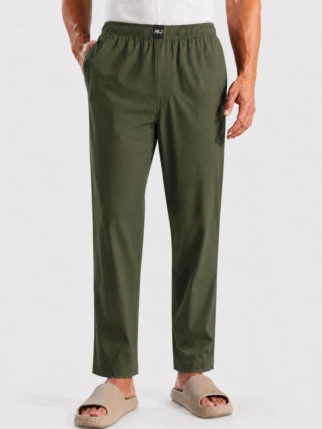 PB & J Men Mid-Rise Cotton Lounge Pants