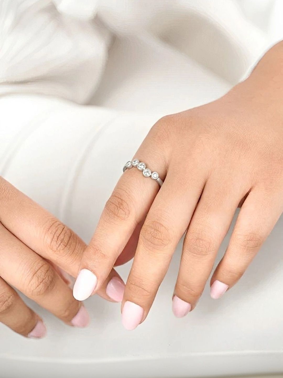 Plativer Women Crystals Finger Ring