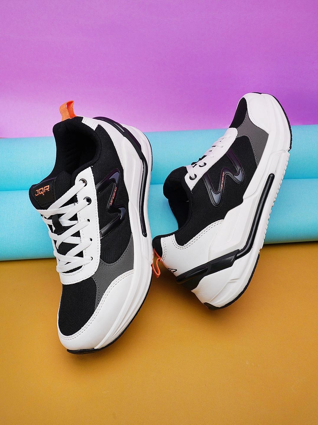 JQR Men Mesh Synthetic Lace-Up Sports Shoes