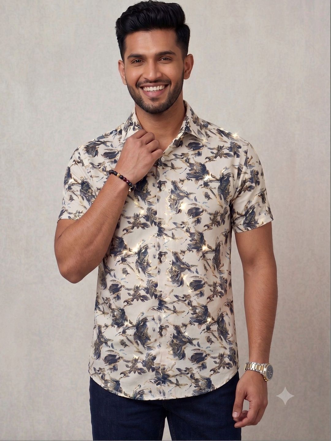 Roadster Men Classic Floral Printed Casual Shirt