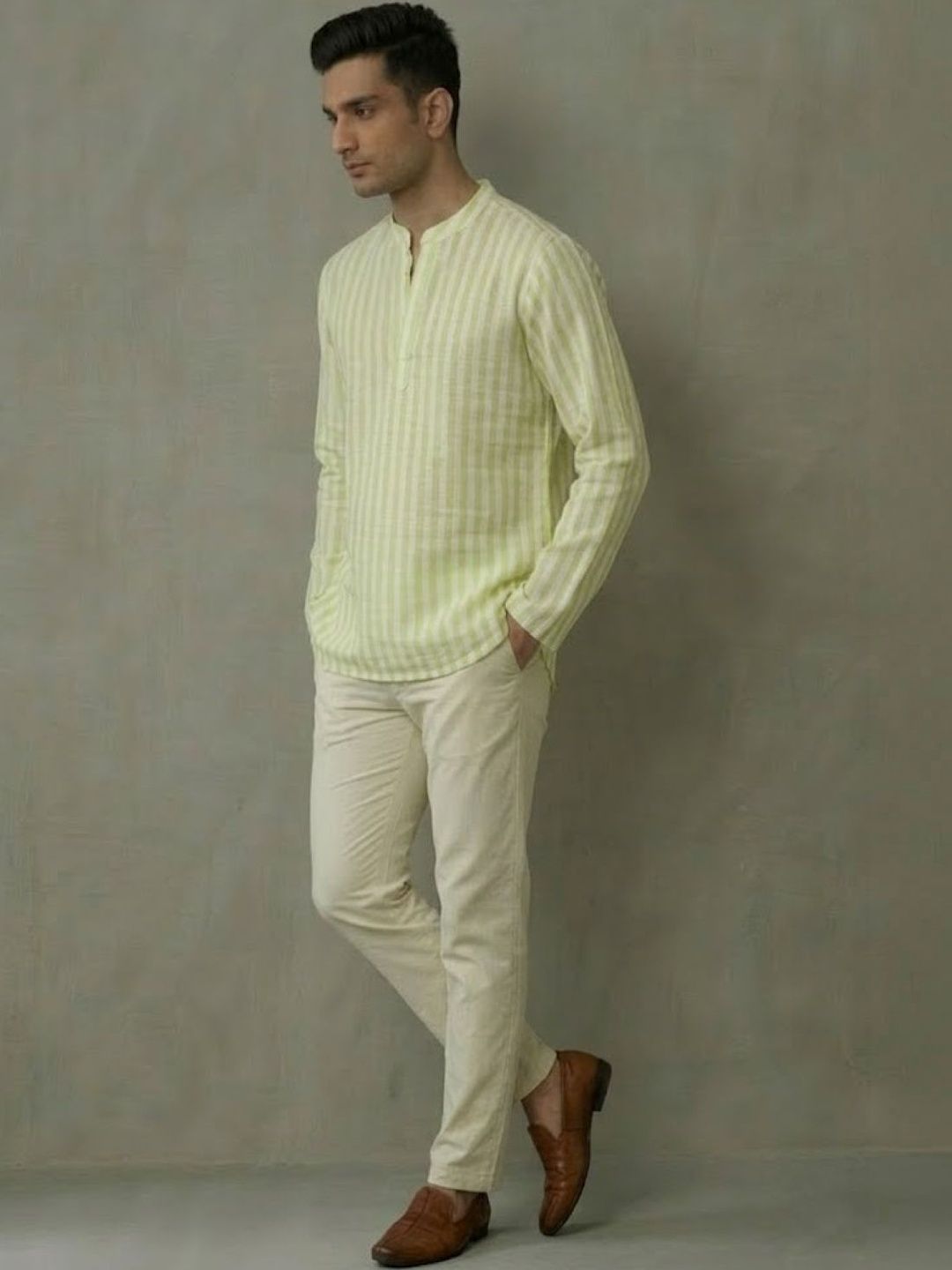 Anouk Mirage Men Striped Cotton Kurta