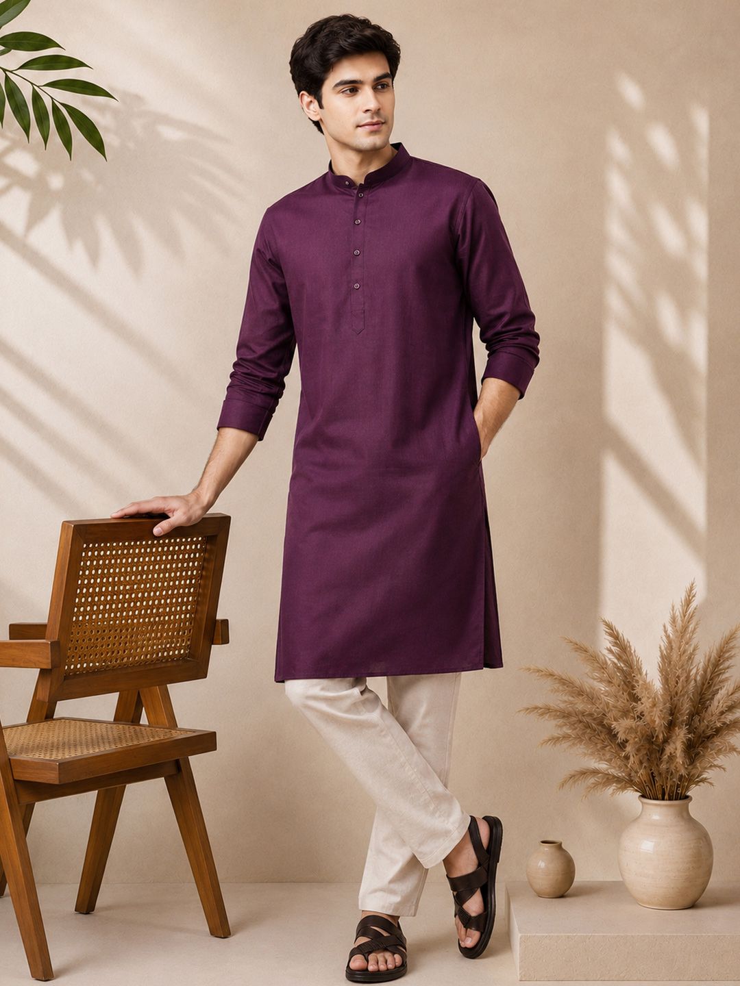 Anouk Mirage Mandarin Collar Straight Kurta
