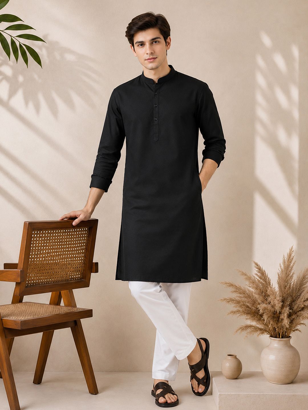 Anouk Mirage Mandarin Collar Straight Kurta