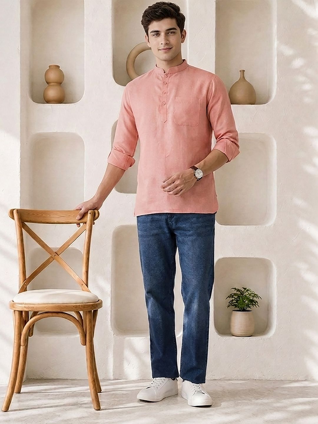 Anouk Mirage Men Mandarin Collar Kurta