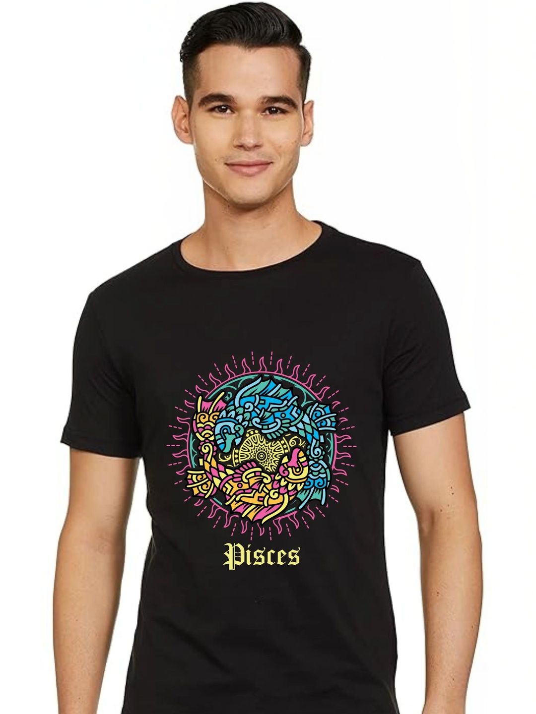 INKWALE Men Printed Pure Cotton T-shirt