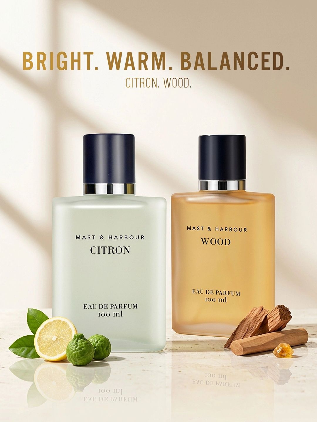 Mast & Harbour Men Citron & Woods Long Lasting Eau De Parfum - 100 ml