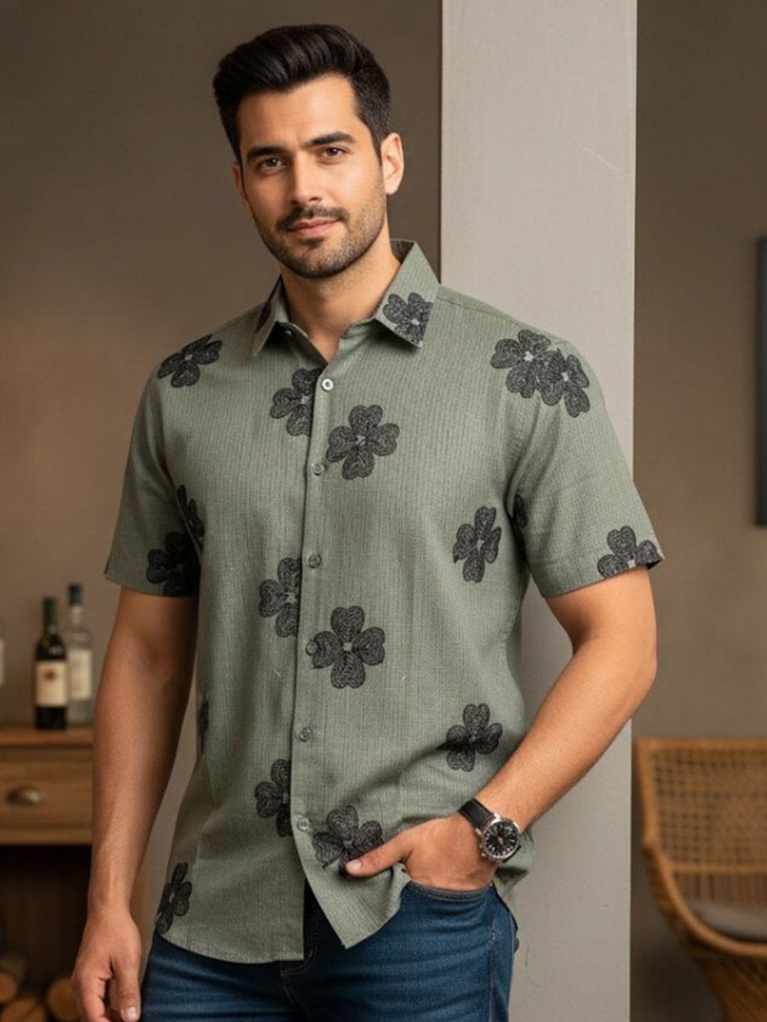 Anouk Men Floral Printed Casual Shirt