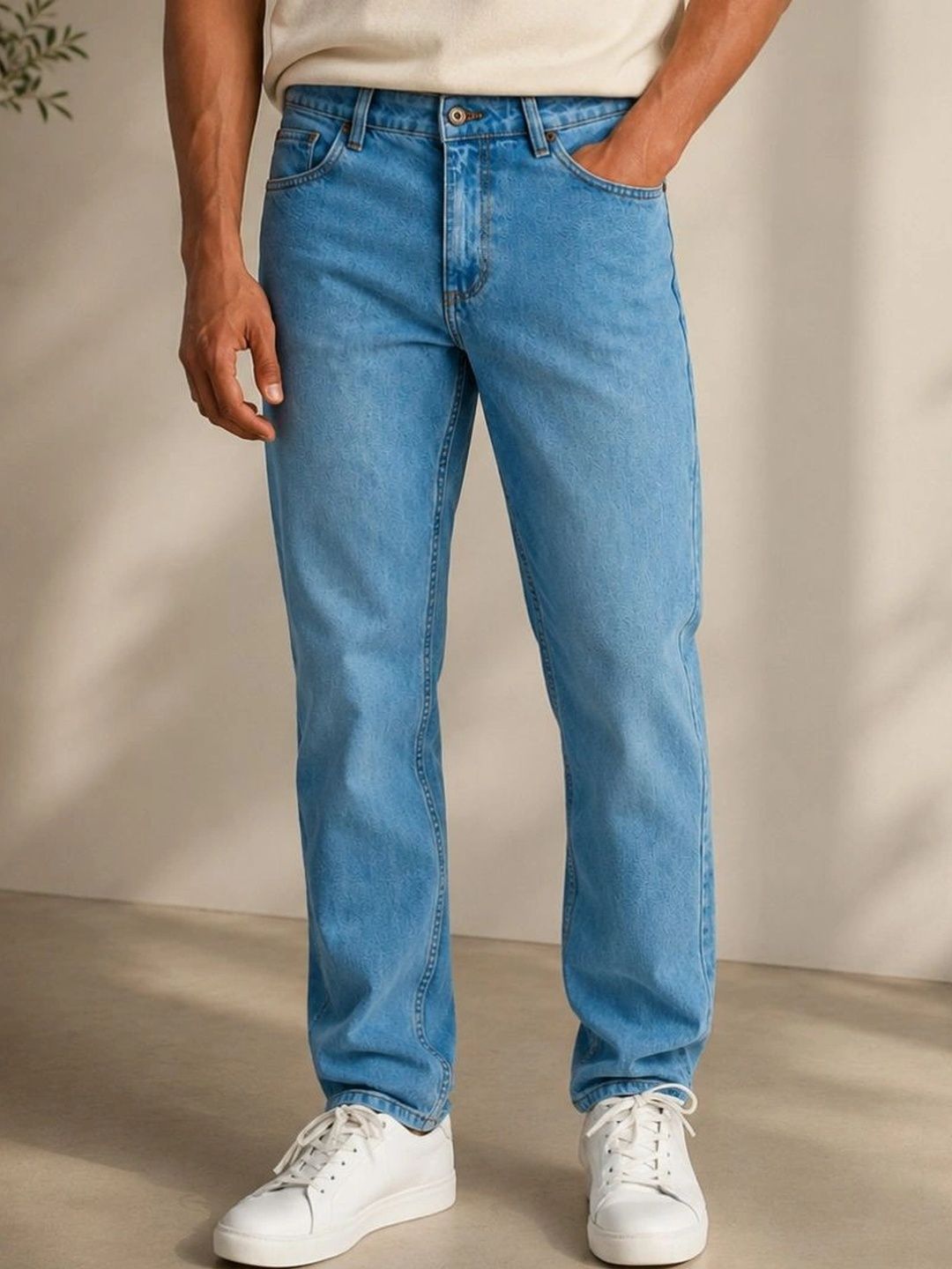 ZUSH Men Straight Fit Mid-Rise Stretchable Jeans