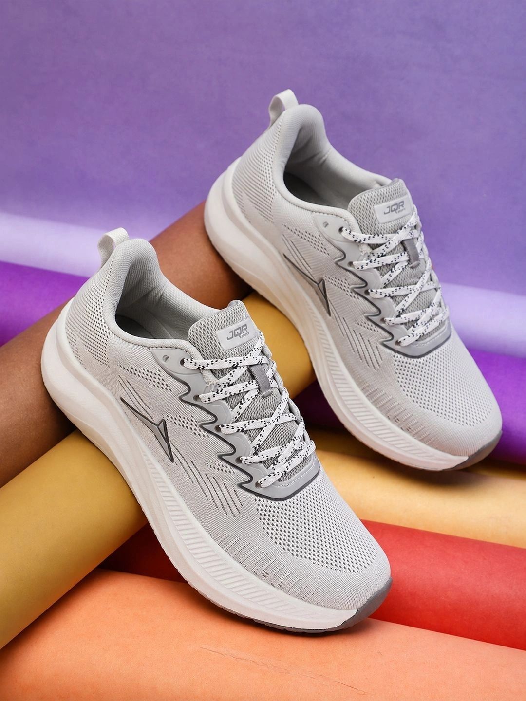 JQR Men ZENITHH Grey Running Shoes