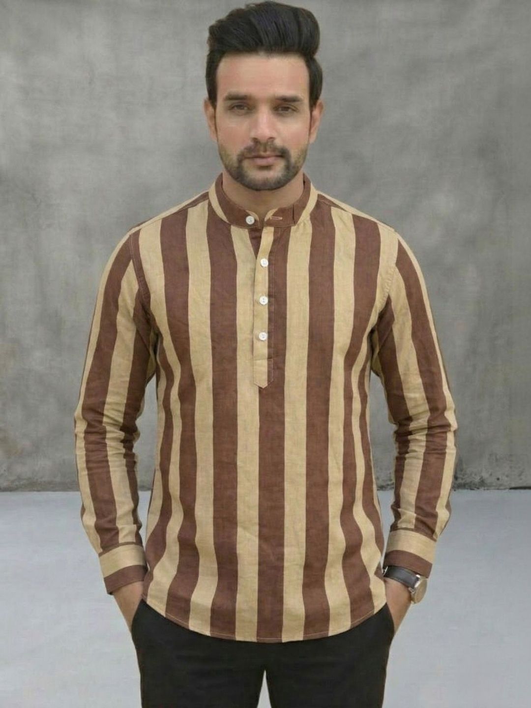 Anouk Mirage Men Yoke Design Patchwork Kurta