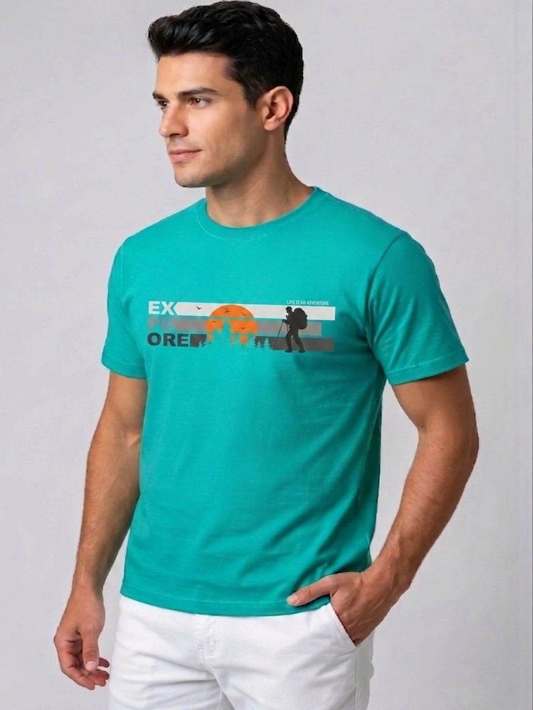 Attire Hub Men Printed T-shirt