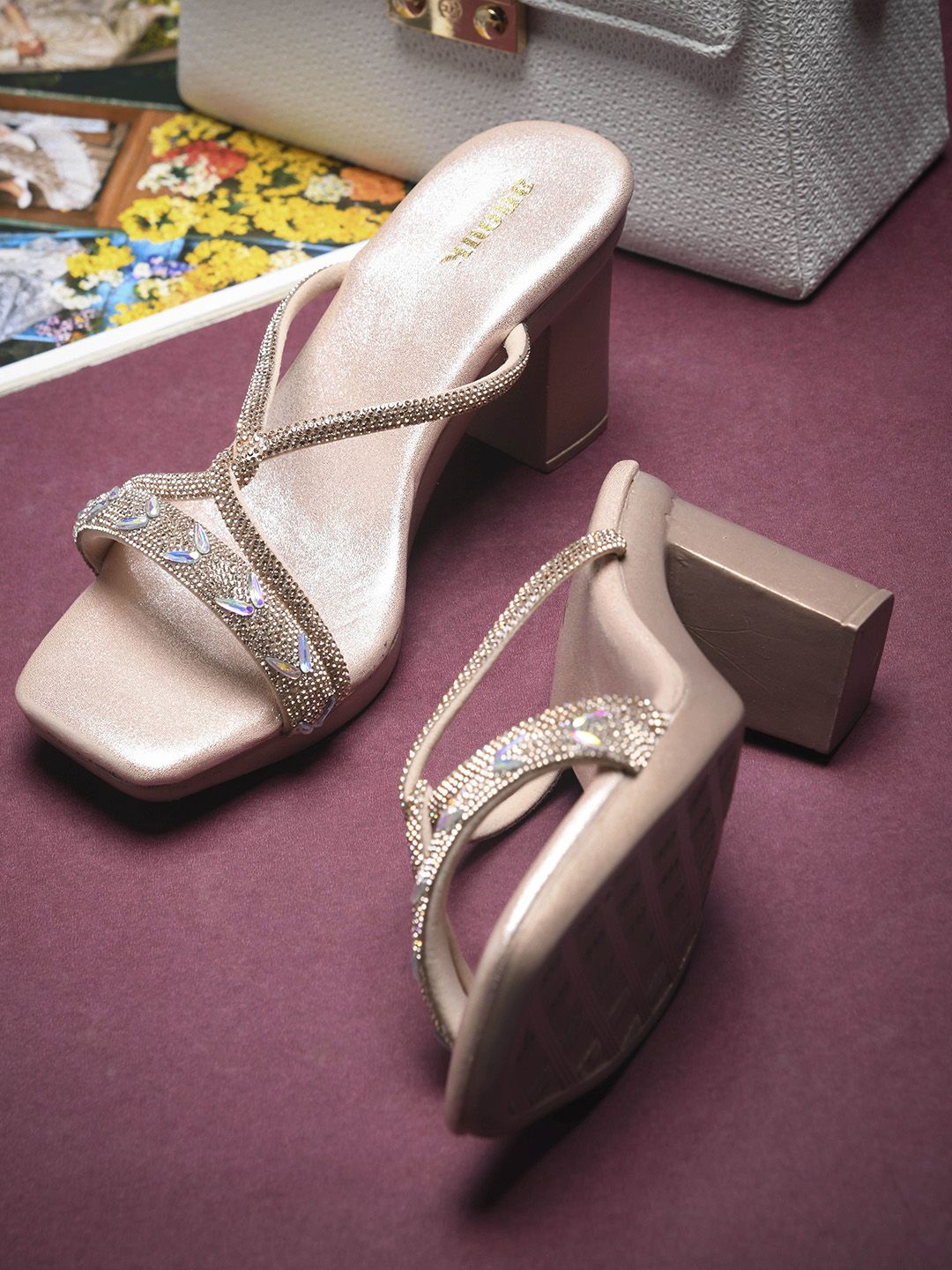 Anouk Women Embellished Block Heel Sandals