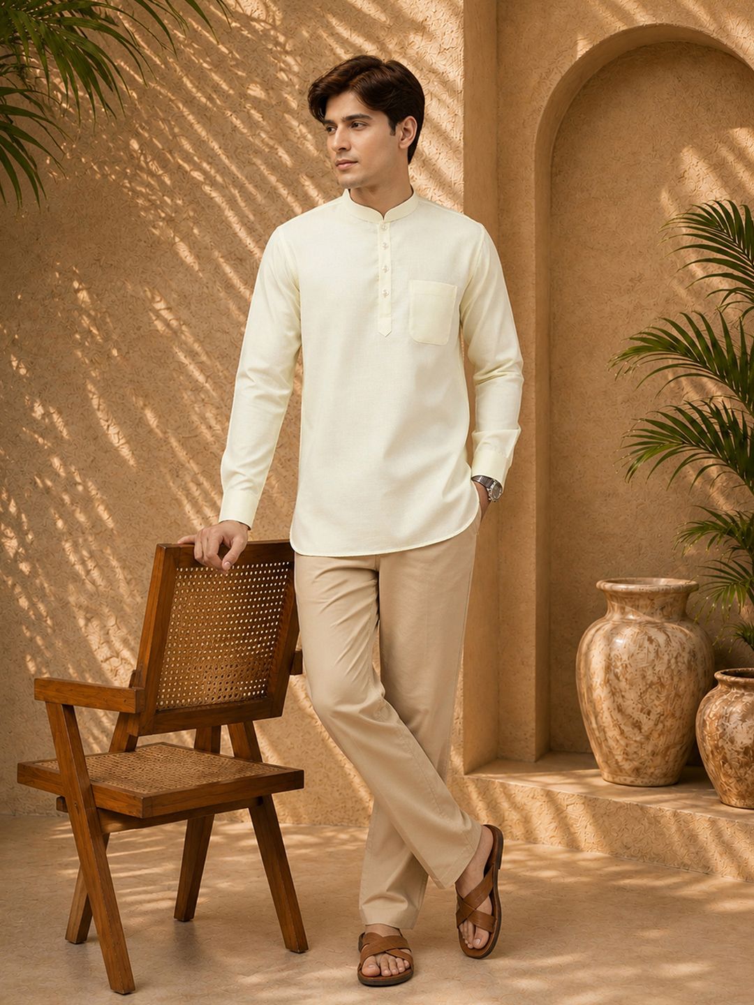 Anouk Mirage Mandarin Collar Straight Kurta
