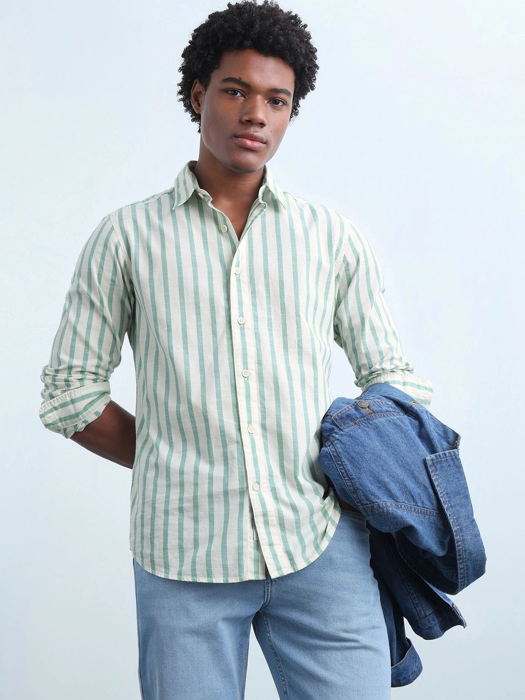 Flying Machine Men Striped Casual Shirt