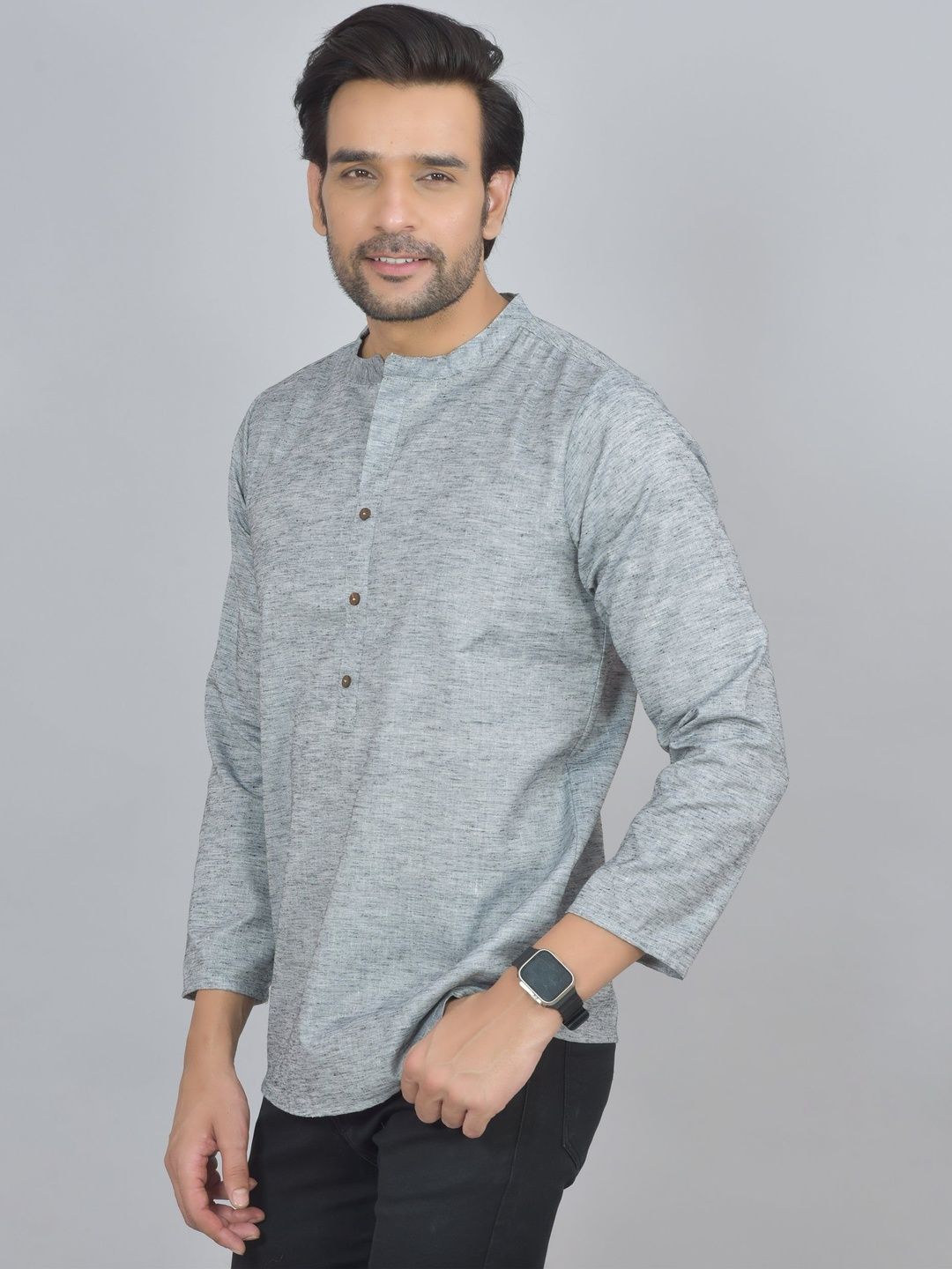 Anouk Mirage Men Striped Thread Work Handloom Kurta