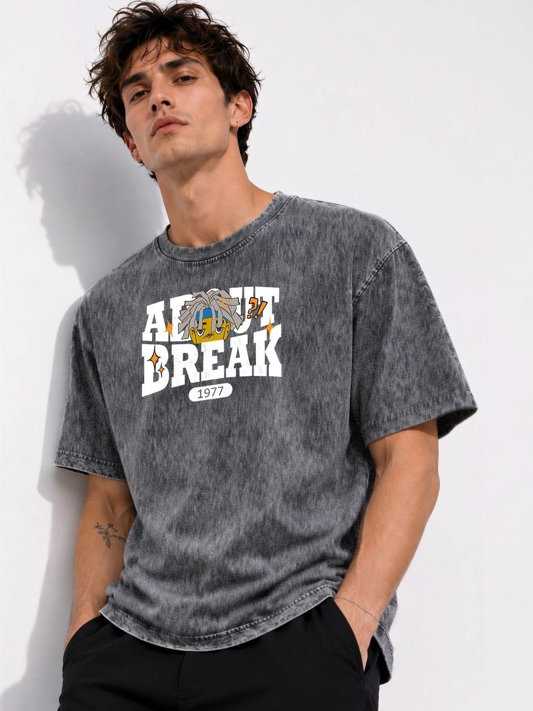 Roadster Men Typography Printed T-shirt