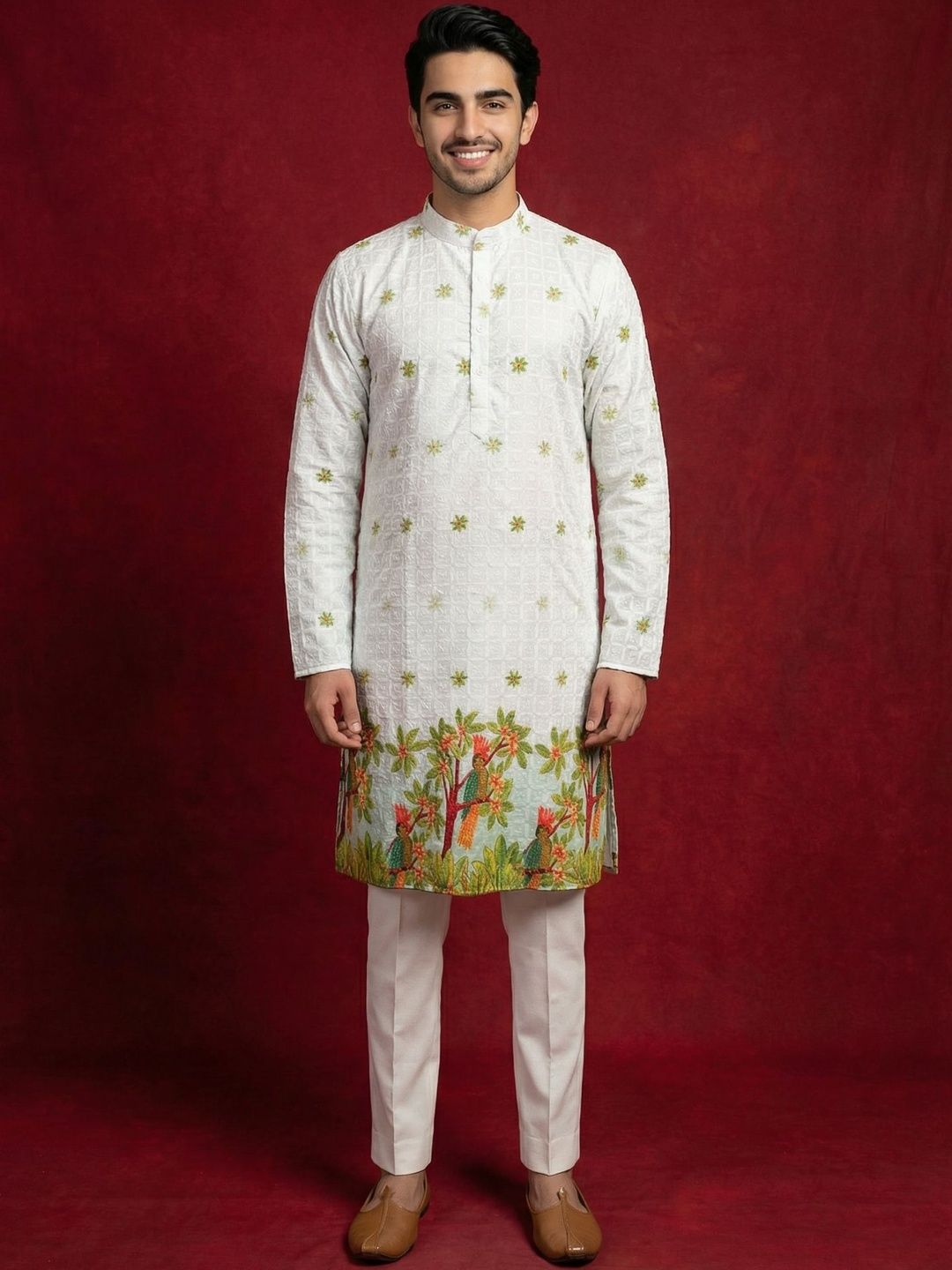 Anouk Mirage Men Printed Sequinned Kurta
