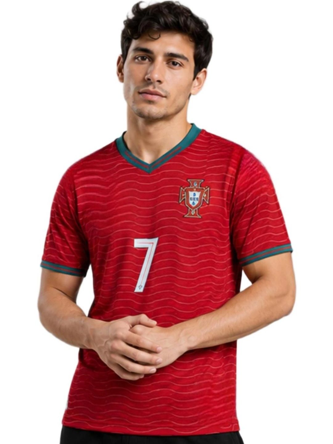 teky Men Solid V-Neck Sports T-shirt