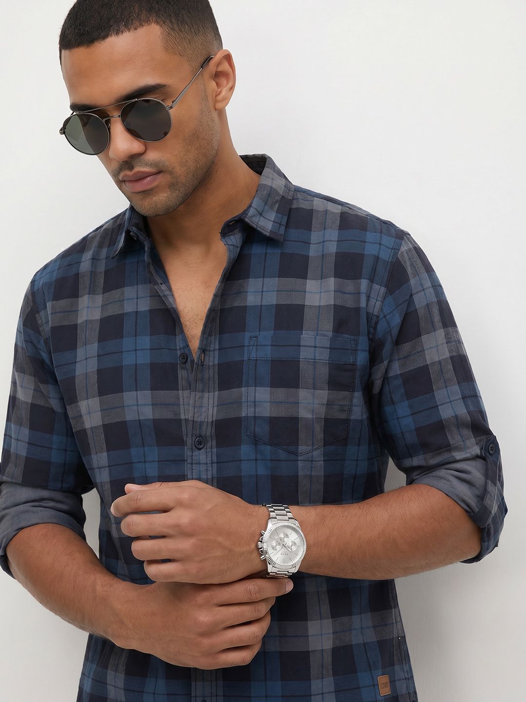 The Roadster Life Co. Checked Pure Cotton Shirt