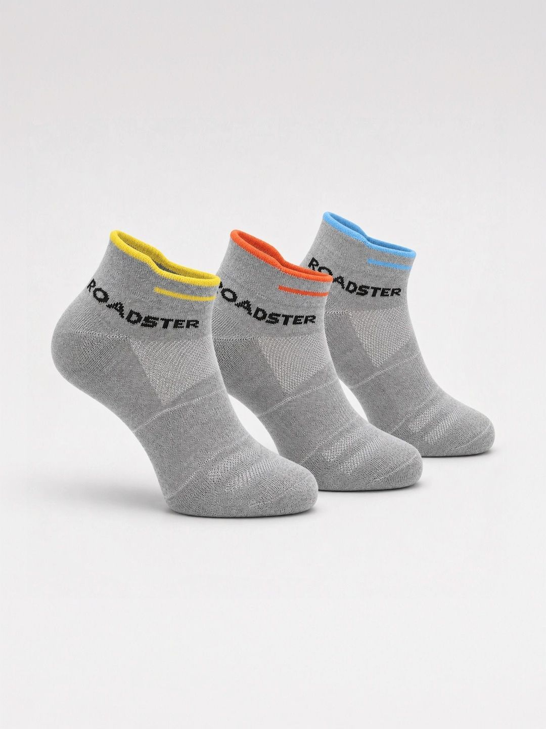 Roadster Men Pack of 3 Cotton Patterned Ankle Length Socks