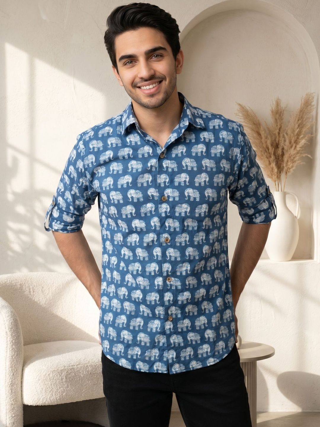 Anouk Mirage Men Standard Animal Printed Casual Shirt