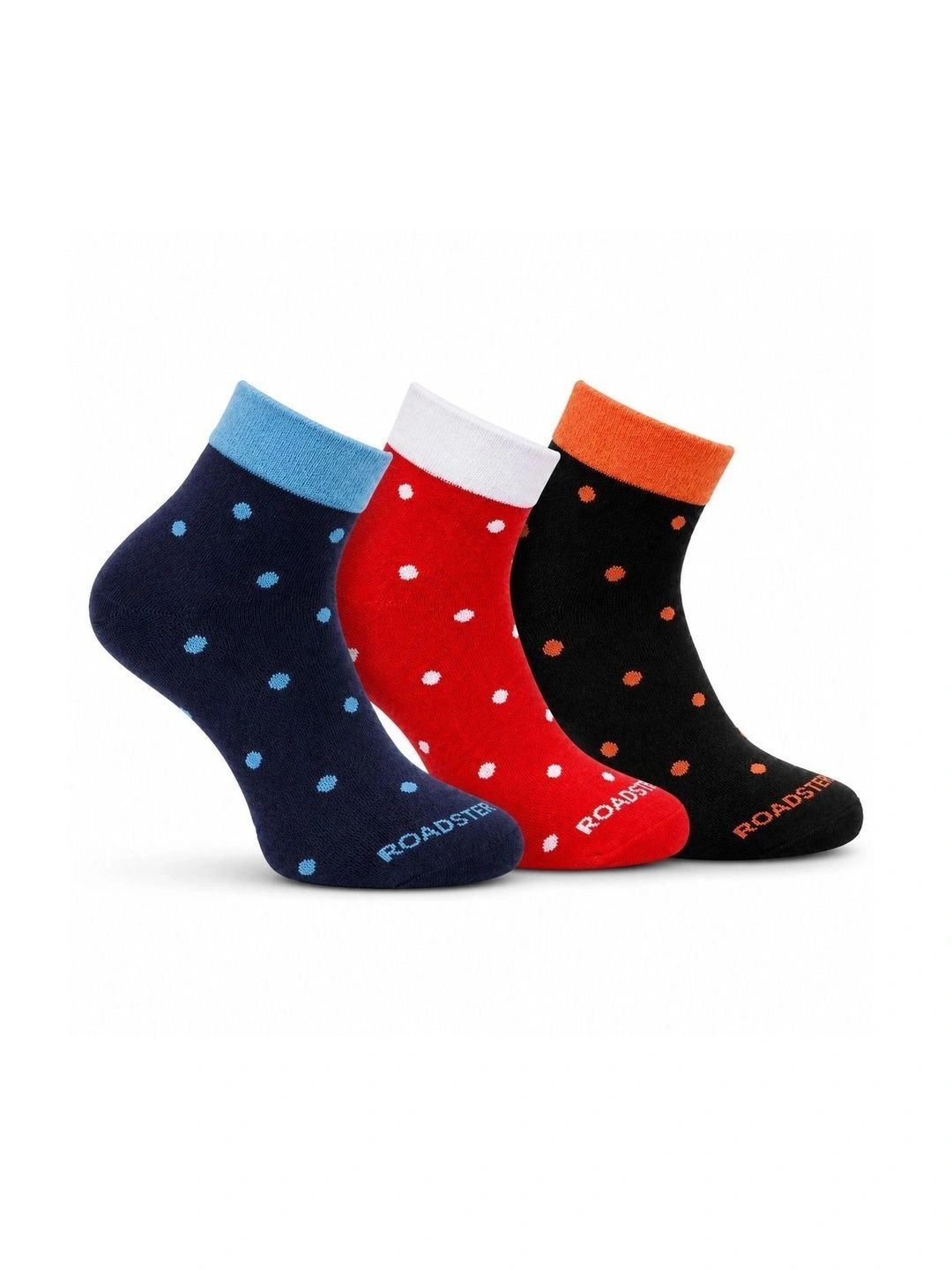 Roadster Men Pack of 3 Cotton Patterned Ankle Length Socks