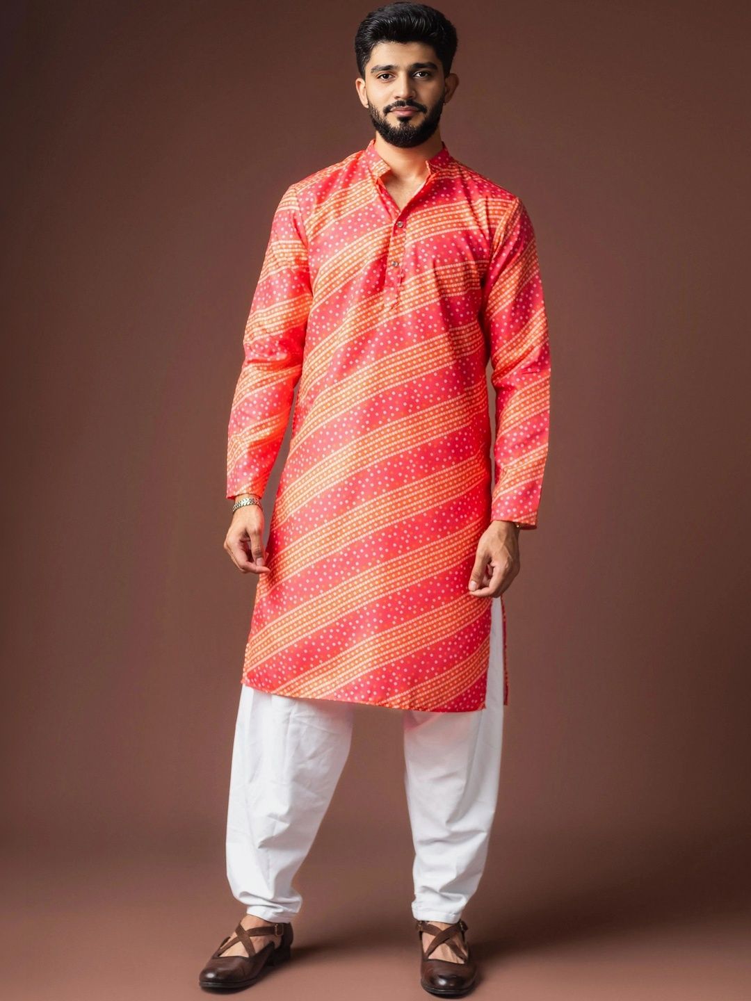 Anouk Men Bandhani Printed Kurta