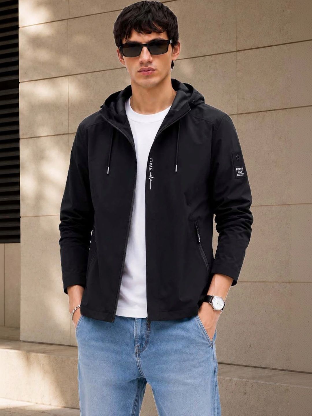 R.Code by The Roadster Life Co. Men Lightweight Woven Jacket