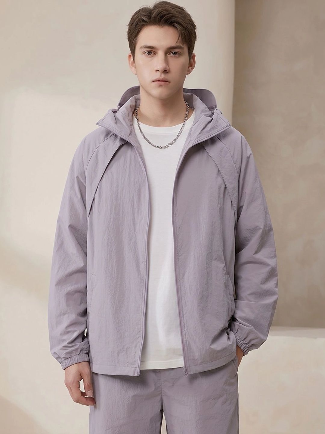 ENRIZZ Men Lightweight Outdoor Woven Jacket