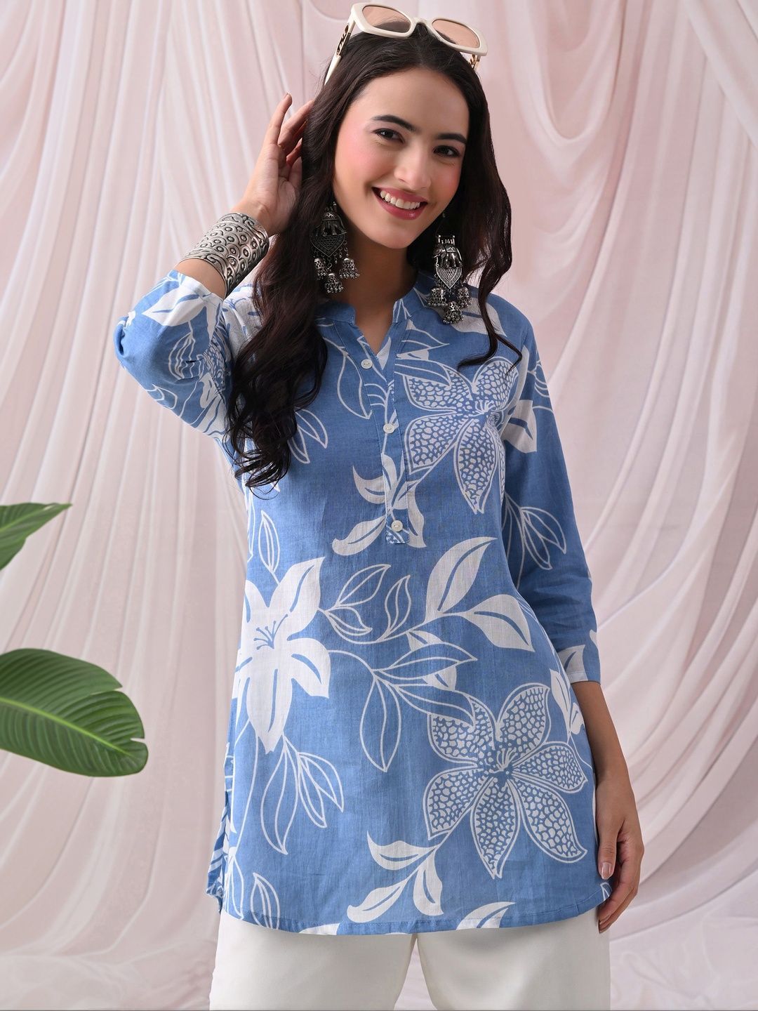 Anouk Floral Printed Pure Cotton Kurti