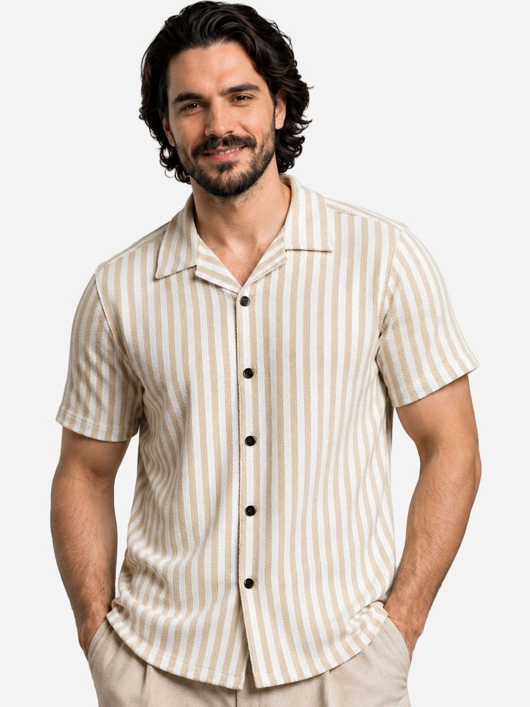 MCCALLOPS Men Comfort Striped Casual Shirt