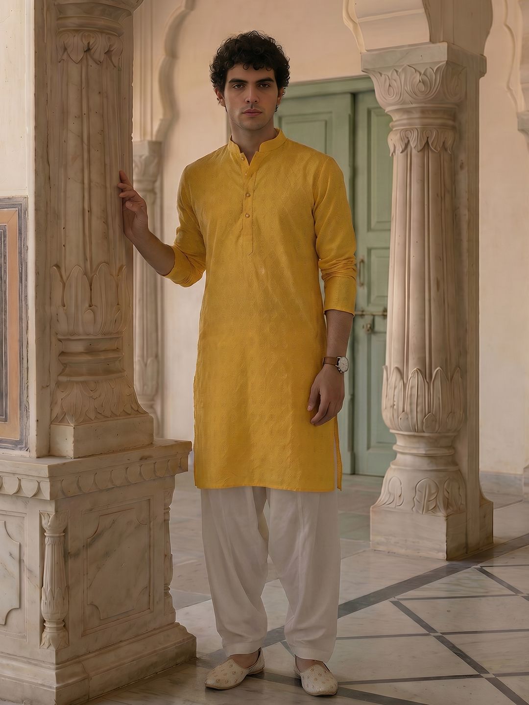 Anouk Textured Woven Design Kurta