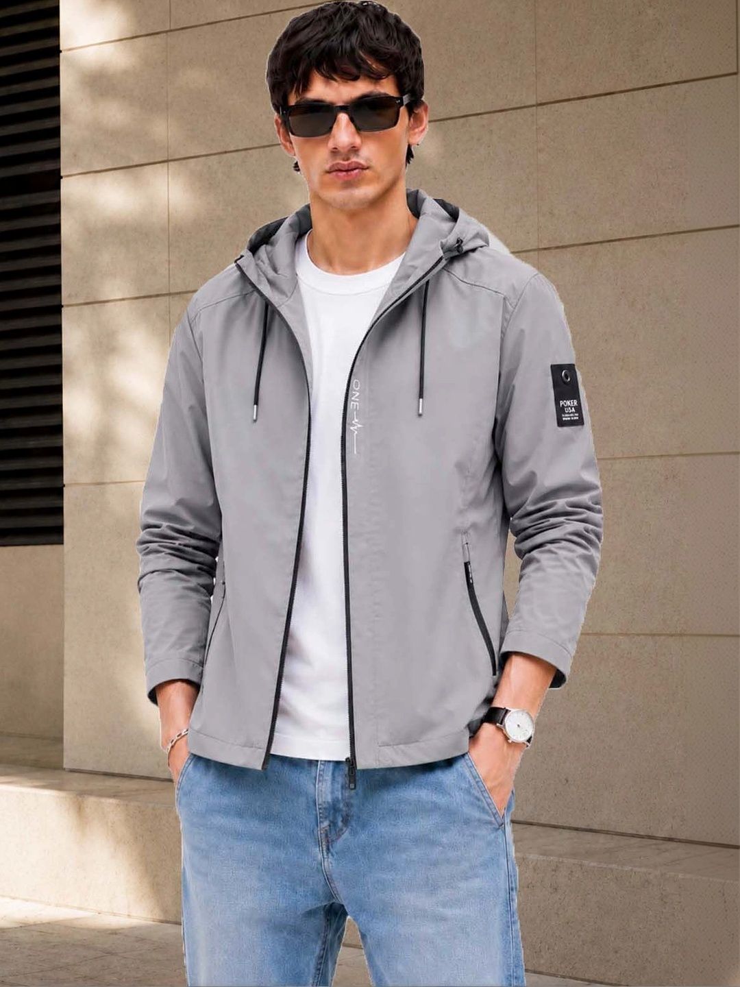 R.Code by The Roadster Life Co. Men Lightweight Woven Jacket