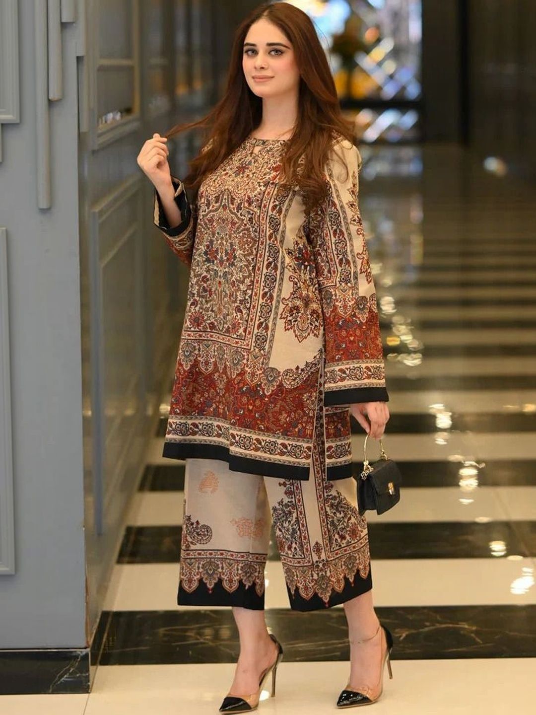 Anouk Printed Tunic with Palazzos