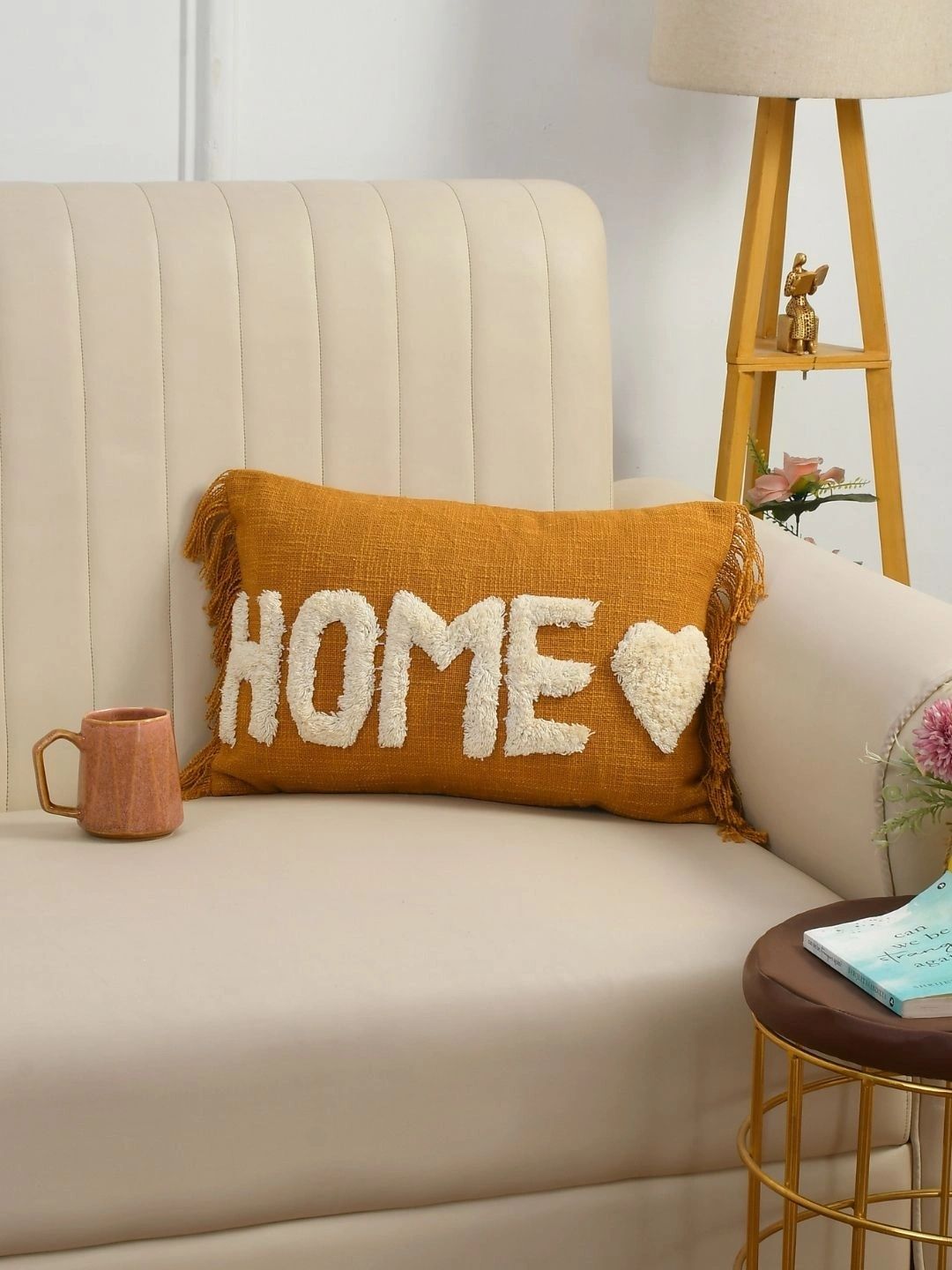 WEAVERS HUT WEAVERS HUT Mustard Rectangle Cushion Covers