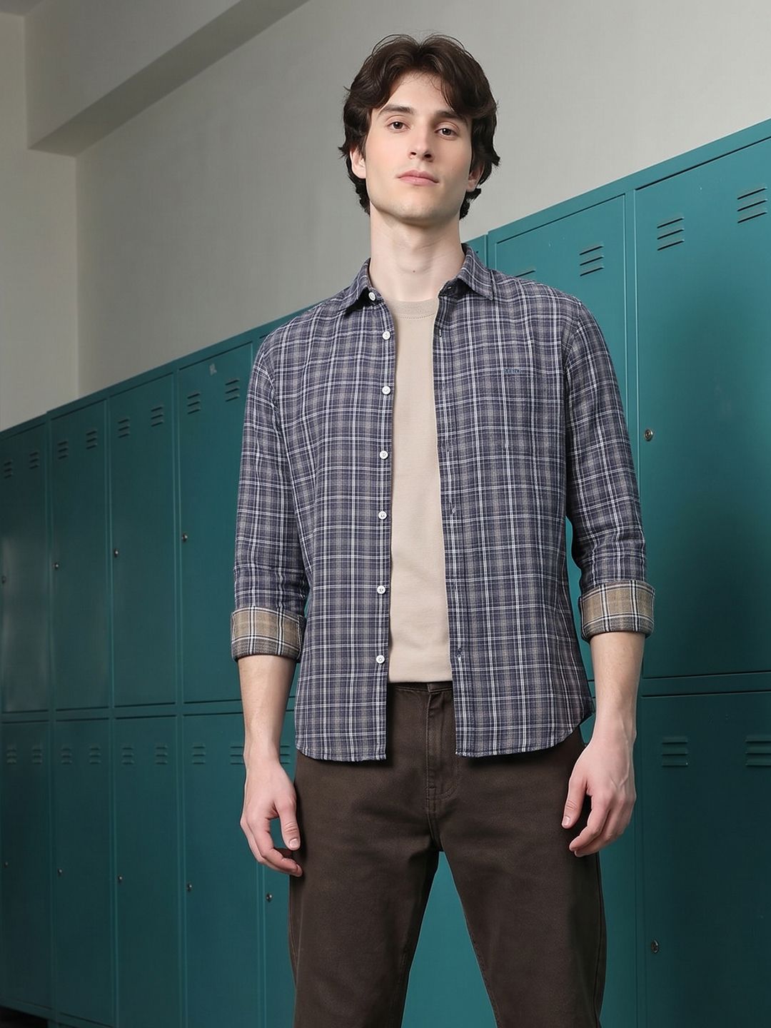 Aeropostale Tartan Checked Pure Cotton Casual Shirt