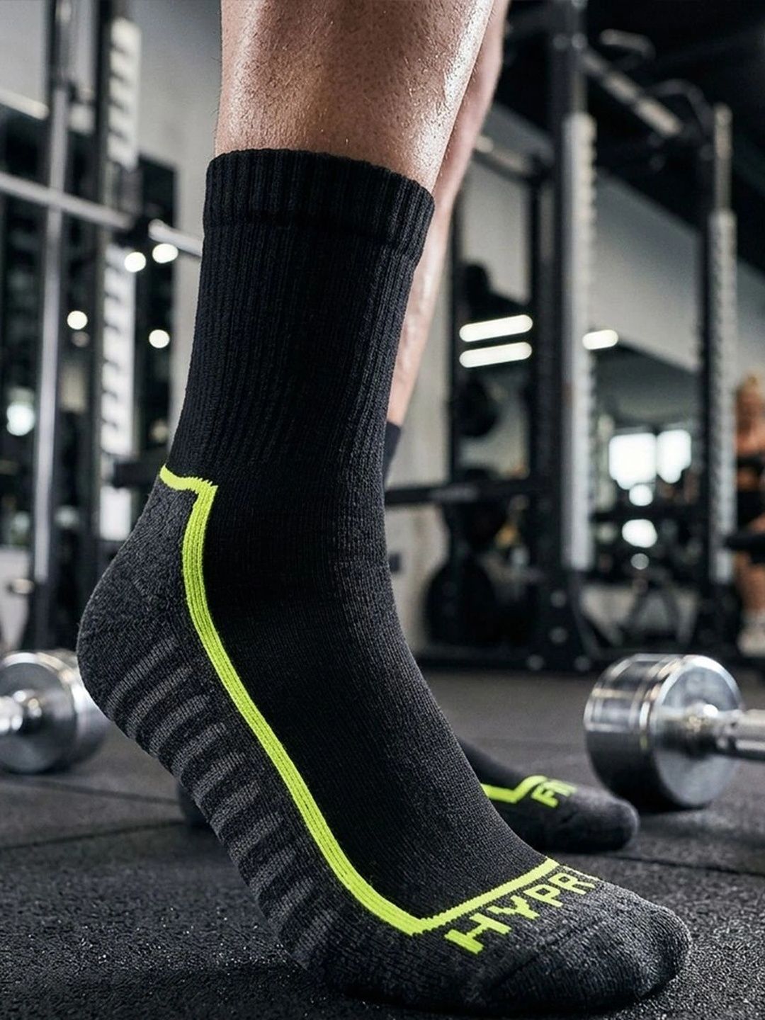 HYPR FIT Men Pack of 2 Multi Cotton Anti-Odour Compression Fit Socks