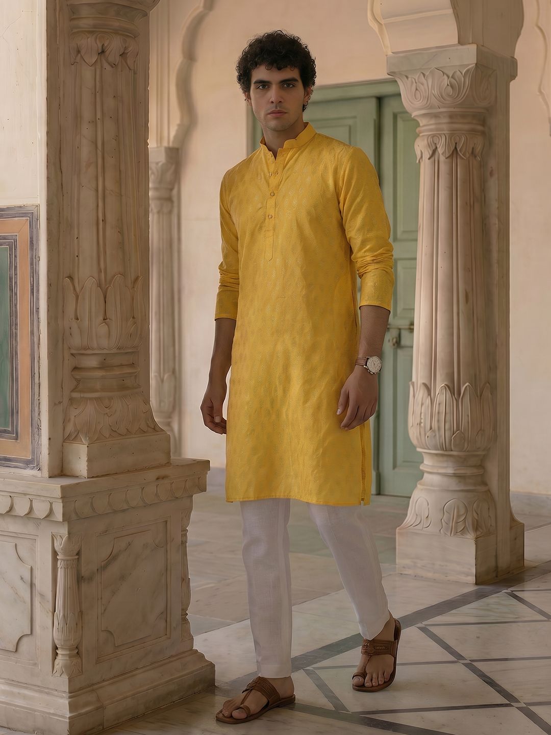 Anouk Textured Woven Design Kurta