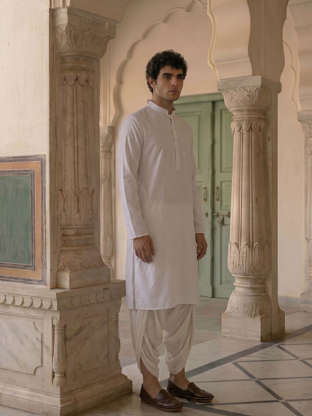 Anouk Self Design Textured Kurta
