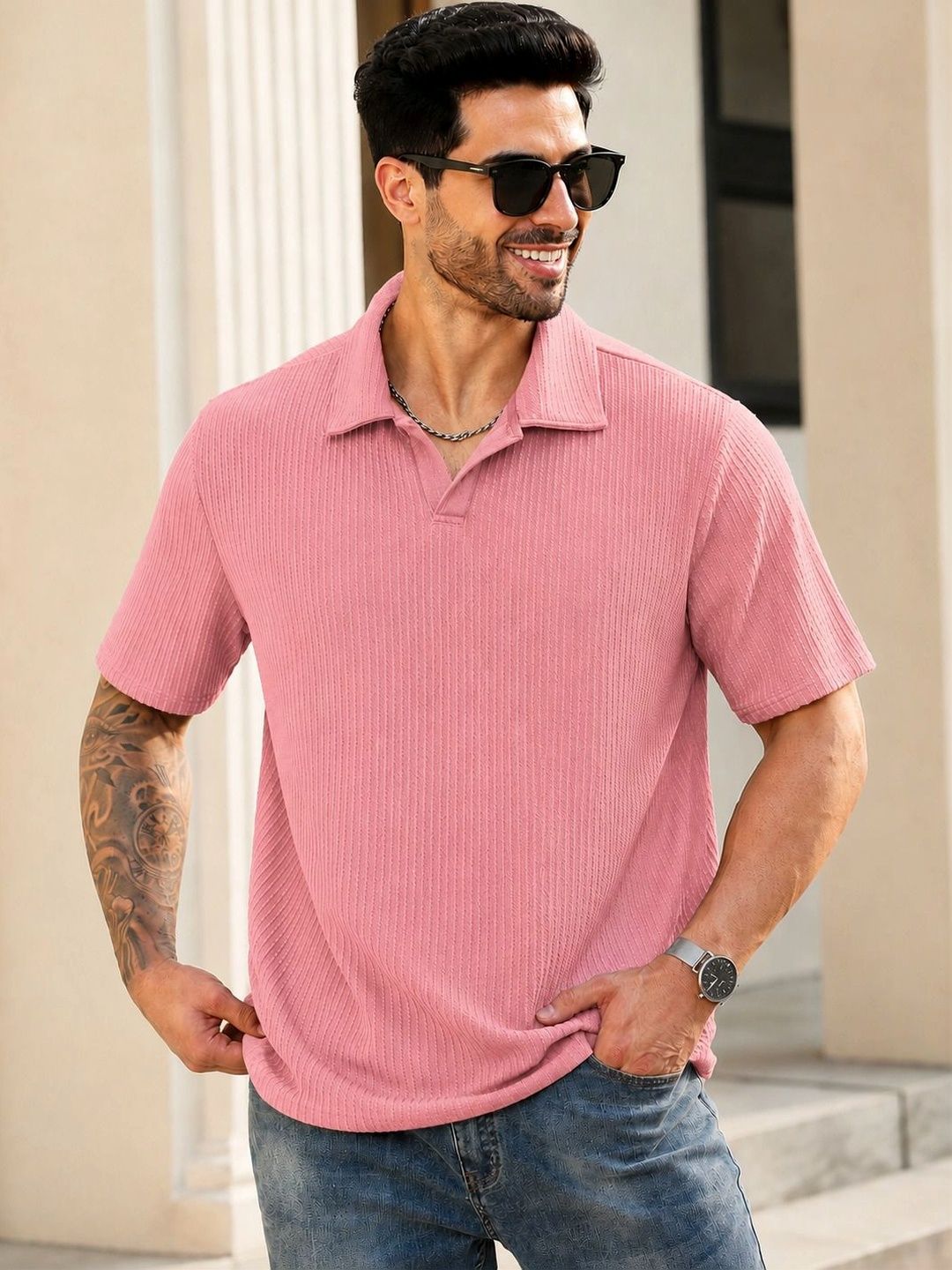 ZILCON Men Polo Collar T-shirt