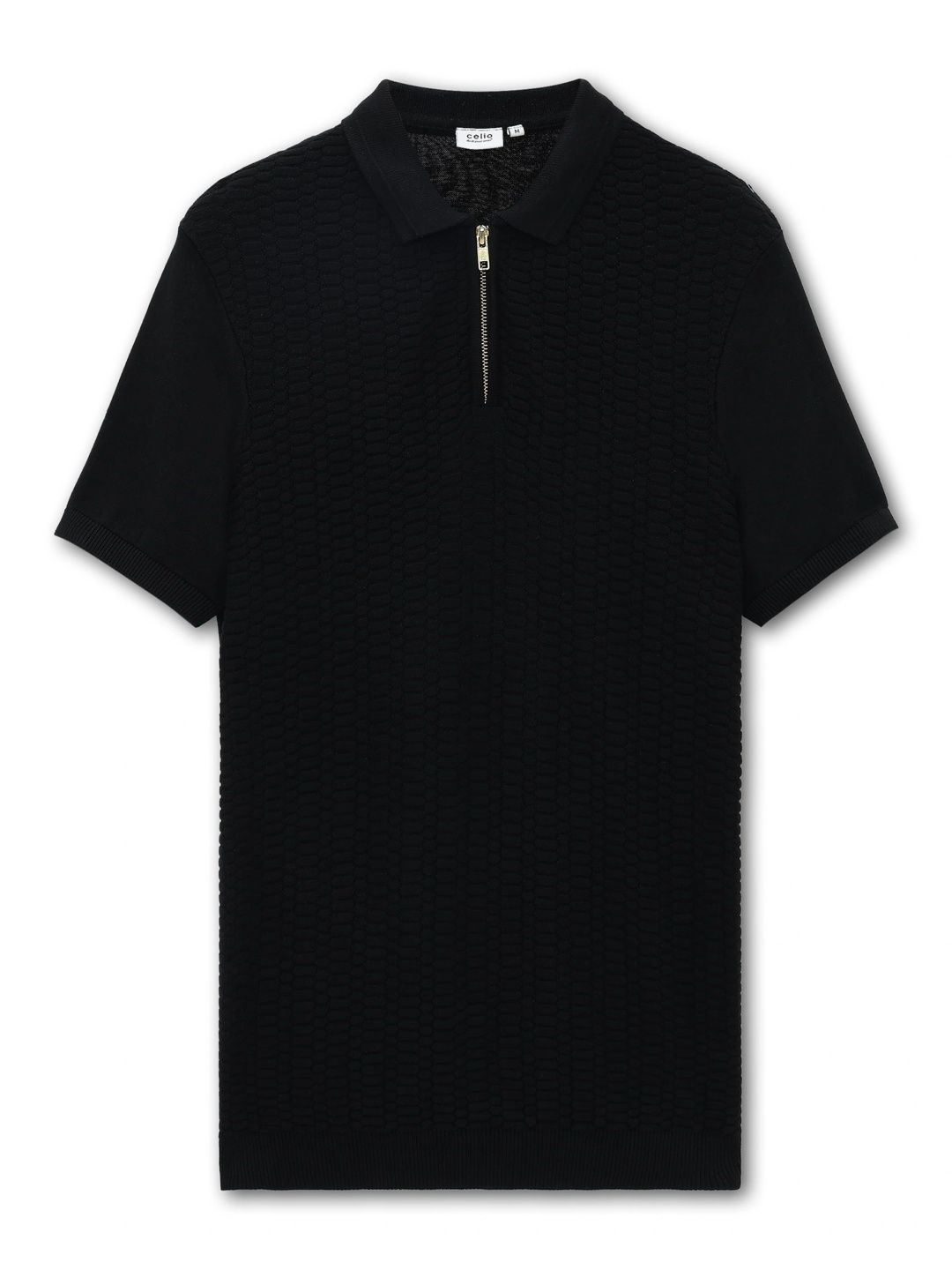 Celio Celio Polo Collar Flat Knit T-shirt