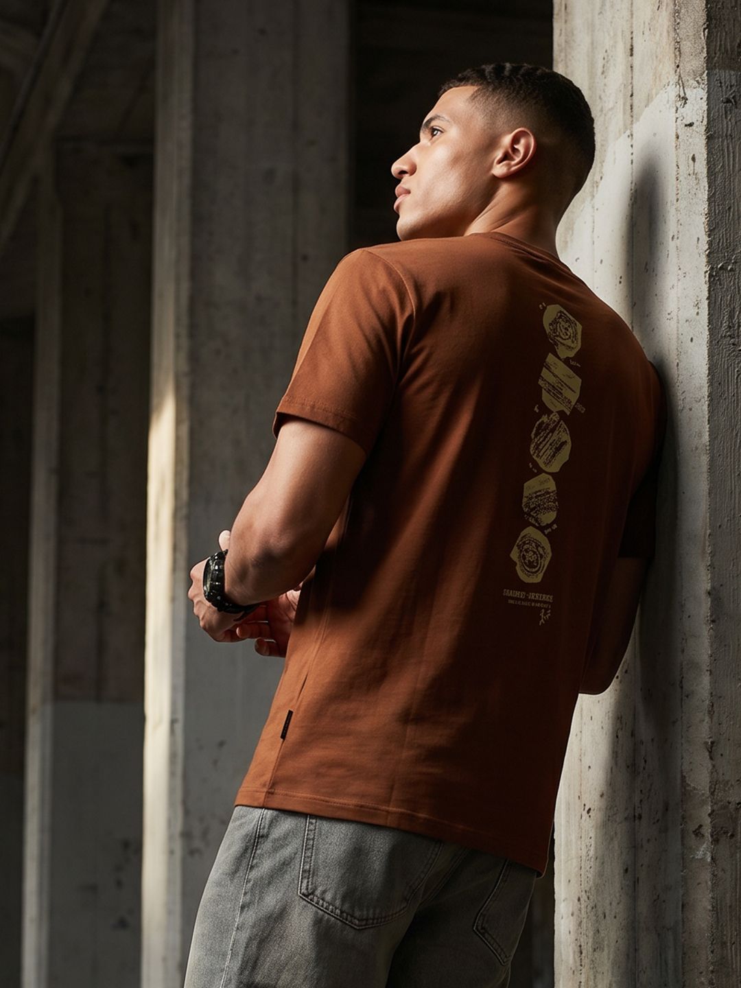 The Roadster Life Co. Printed Pure Cotton T-shirt