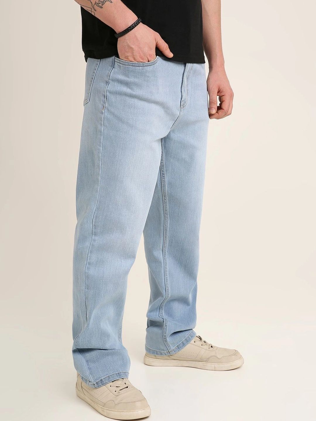 Blnk Men Straight Fit Mid-Rise Jeans