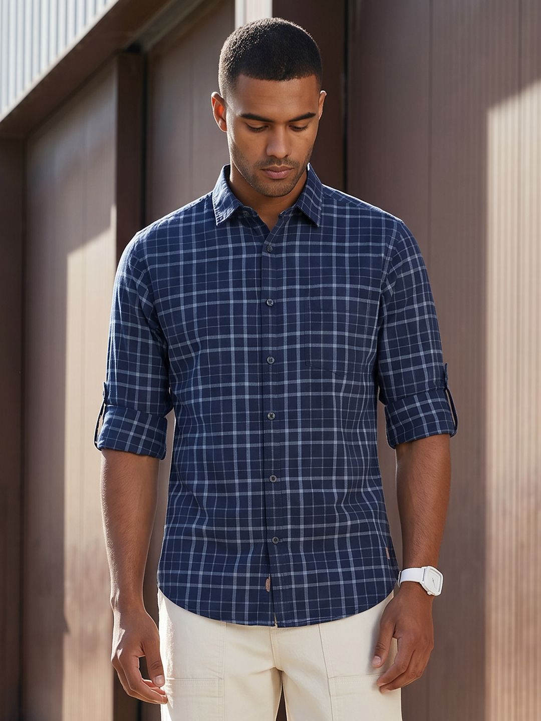 Roadster Pure Cotton Casual Shirt
