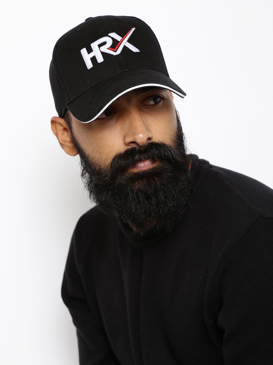HRX by Hrithik Roshan Men Black Brand Logo Lifestyle Cap