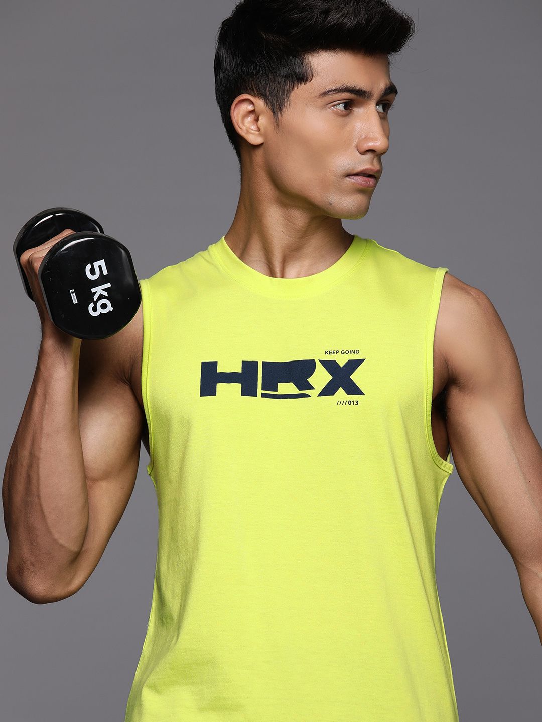 HRX by Hrithik Roshan Brand Logo Printed Rapid-Dry Training T-shirt