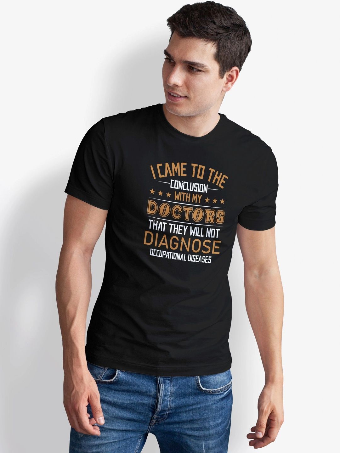 Seekbuylove Men Typography Printed Bio Finish T-shirt