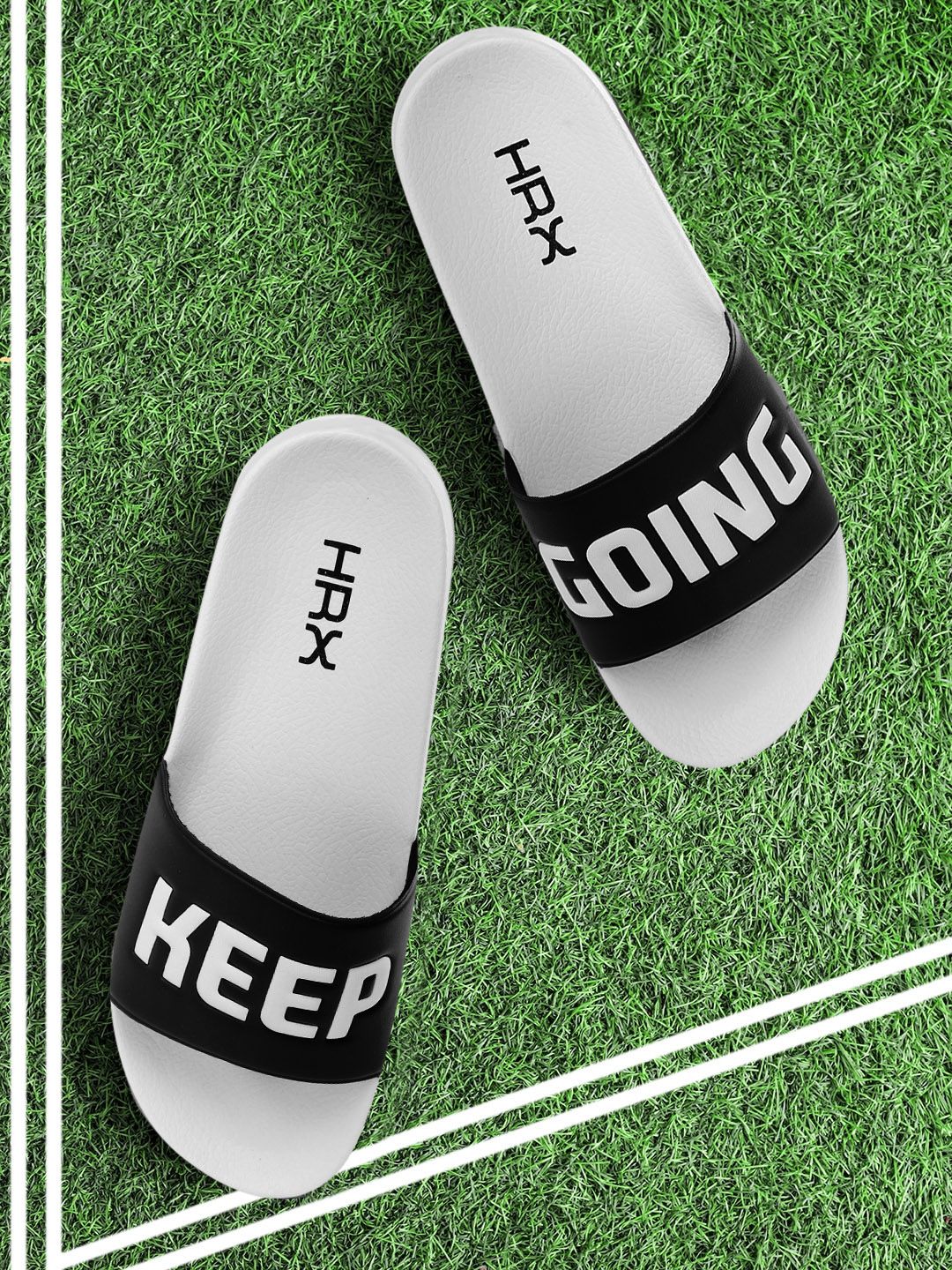 HRX by Hrithik Roshan Men Black & White Sports Sandal
