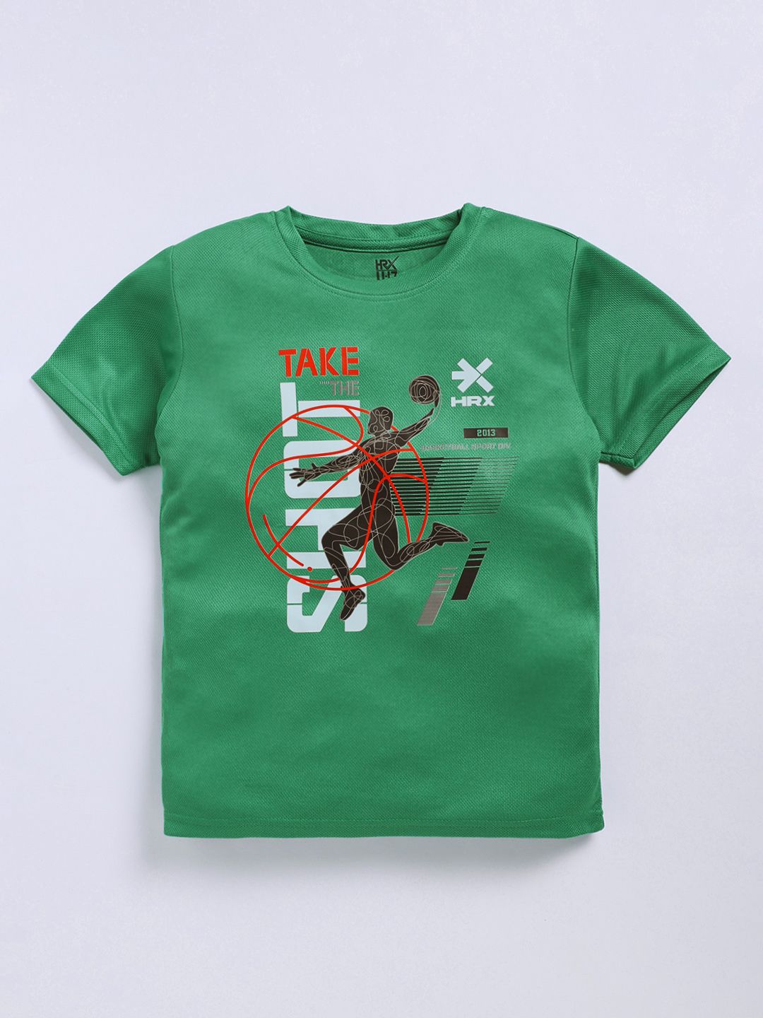 HRX by Hrithik Roshan HRX by Hrithik Roshan Boys Typography Printed Rapid Dry Sports T-shirt